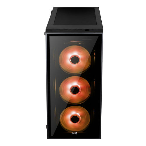 Caja Semitorre Aerocool Quartzrgb S/Fuente Usb3.0 Negro Led | Quonty.com | QUARTZRGB