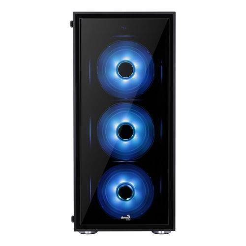 Caja Semitorre Aerocool Quartzrgb S/Fuente Usb3.0 Negro Led | Quonty.com | QUARTZRGB