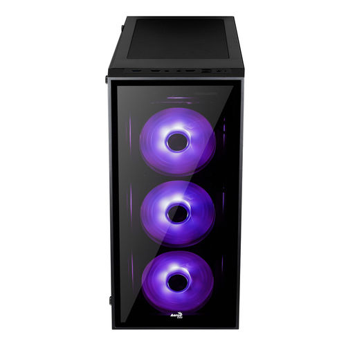 Caja Semitorre Aerocool Quartzrgb S/Fuente Usb3.0 Negro Led | Quonty.com | QUARTZRGB