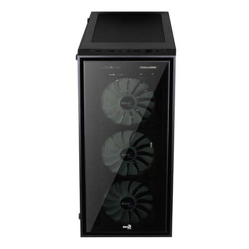 Caja Semitorre Aerocool Quartzrgb S/Fuente Usb3.0 Negro Led | Quonty.com | QUARTZRGB
