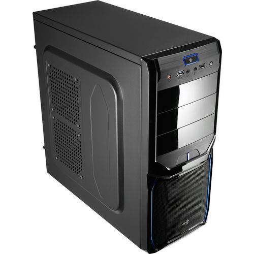 Caja Semitorre/Atx Aerocool V3x Advance Negra Led-Azul | Quonty.com | V3XADBB