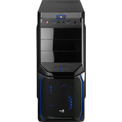 Caja Semitorre/Atx Aerocool V3x Advance Negra Led-Azul | Quonty.com | V3XADBB