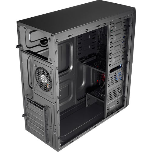 Caja Semitorre/Atx Aerocool V3x S/Fuente Negra Led-Rojo | Quonty.com | V3XADBK