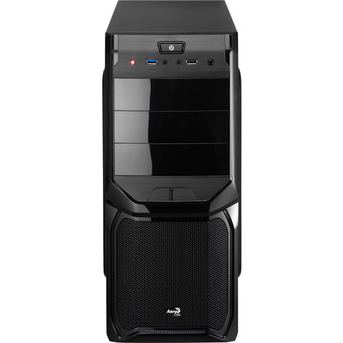Caja Semitorre/Atx Aerocool V3x S/Fuente Negra Led-Rojo | Quonty.com | V3XADBK