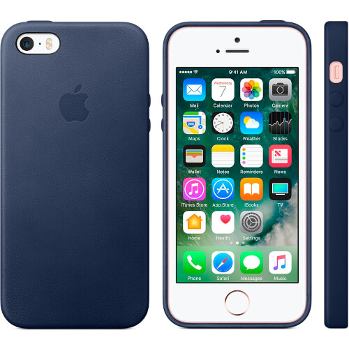 Funda Apple Para Iphone Se Cuero Azul Noche | Quonty.com | MMHG2ZM/A