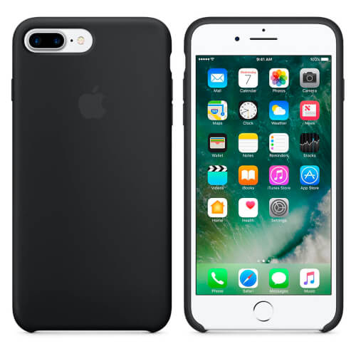 Funda Apple Para Iphone 7 Plus Silicona Negro | Quonty.com | MMQR2ZM/A