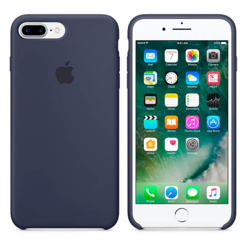 Funda Apple Para Iphone 7 Plus Silicona Azul Noche | Quonty.com | MMQU2ZM/A