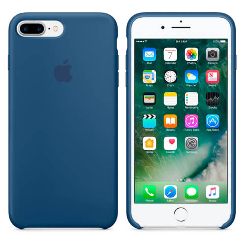 Funda Apple Iphone 7 Plus Silicona Azul Océano | Quonty.com | MMQX2ZM/A