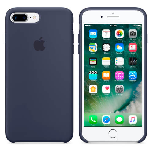 Funda Apple Para Iphone 7 Silicona Azul Noche | Quonty.com | MMWK2ZM/A