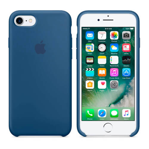 Funda Apple Iphone 7 Silicona Azul Océano | Quonty.com | MMWW2ZM/A