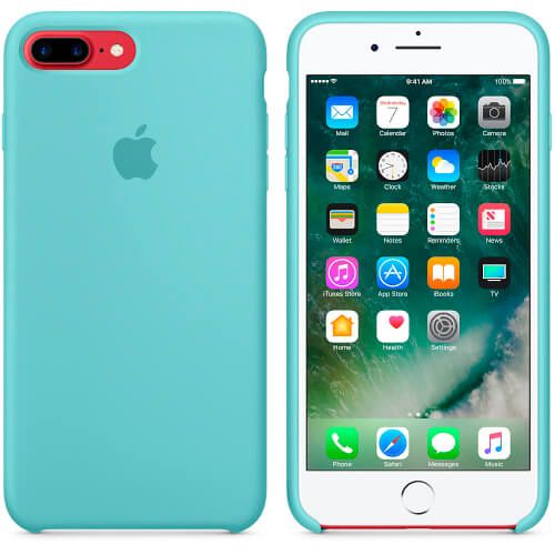 Funda Apple Para Iphone 7 Silicona Azul Mar | Quonty.com | MMX02ZM/A