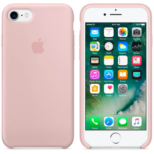 Funda Apple Para Iphone 7 Silicona Rosa Arena | Quonty.com | MMX12ZM/A