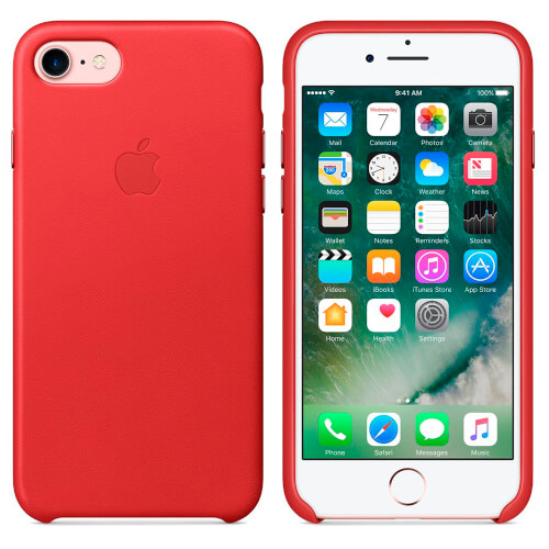 Funda Apple Para Iphone 7 Cuero Rojo (Product)Red | Quonty.com | MMY62ZM/A