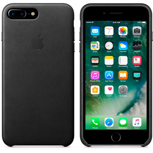 Funda Apple Para Iphone 7 Plus Cuero Negro | Quonty.com | MMYJ2ZM/A