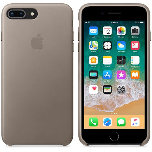Funda Iphone 8plus/7 Plus14cm Funda Blanda Cuero Gris Pardo | Quonty.com | MQHJ2ZM/A
