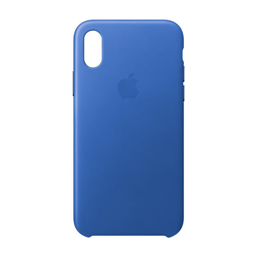 Apple Funda Iphone X Leather Case Azul Electrico | Quonty.com | MRGG2ZM/A