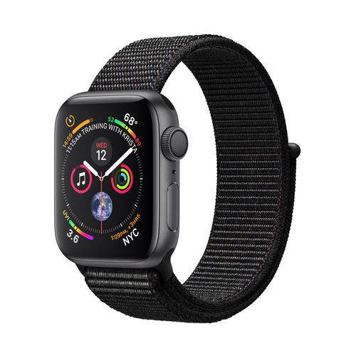 Apple Watch Series4 Reloj Inteligente Gris Gps Correa-Negra | Quonty.com | MU672TY/A