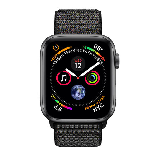 Apple Watch Series4 Reloj Inteligente Gris Gps Correa-Negra | Quonty.com | MU672TY/A