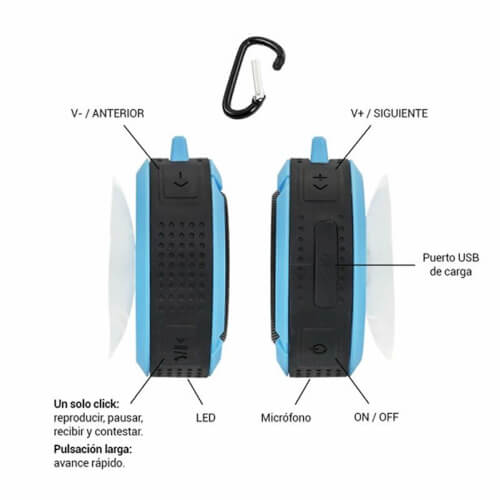 Altavoz Bluetooth Approx Appspwpbbl Black Blue - 3w Rms | Quonty.com | APPSPWPBBL