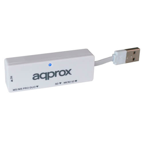 Lector De Tarjetas Externo Approx Appcr01w Blanco | Quonty.com | APPCR01W