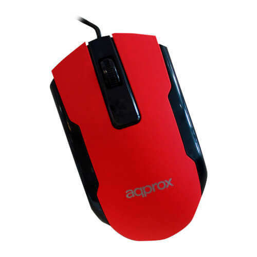 Ratón Approx Appomofficer 1000dpi Rojo | Quonty.com | APPOMOFFICER