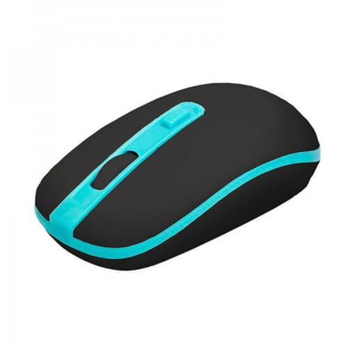 Ratón Óptico Inalámbrico Negro Y Celeste Approx Appwmvblb | Quonty.com | APPWMVBLB