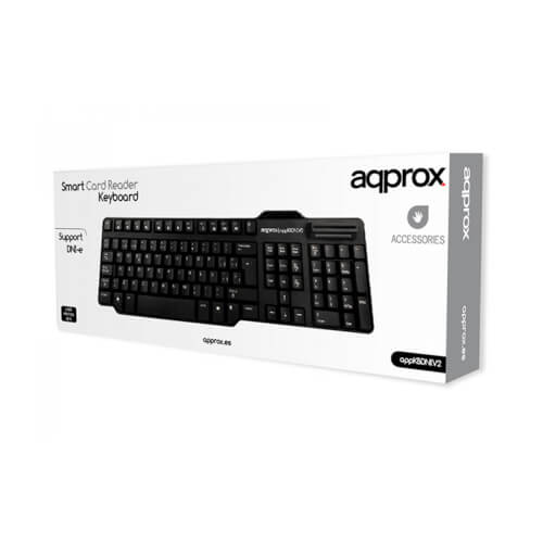 Teclado Con Lector Dnie Approx Appkbdniv2 | Quonty.com | APPKBDNIV2