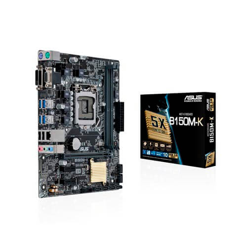 Placa Asus B150m-K Intel1151 2ddr4 Dvi Pcie3.0 6sata3 Usb3.0 | Quonty.com | 90MB0PJ0-M0EAY0