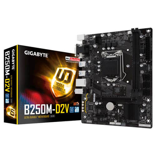 Placa Gigabyte B250m-D2v Intel1151 Ddr4 Dvi Pcie3.0 Sata3 | Quonty.com | GA-B250M-D2V