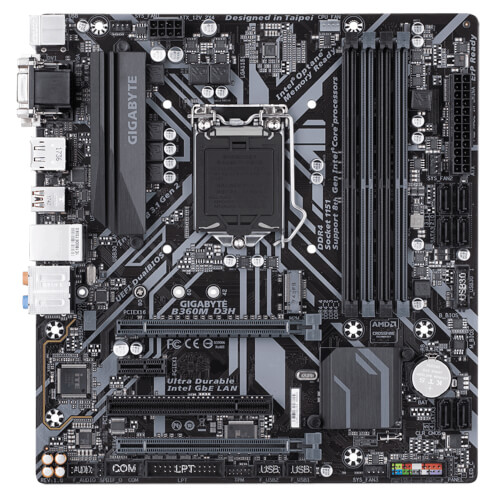 Placa Gigabyte B360m-D3h Intel1151 Matx | Quonty.com | GA-B360M-D3H