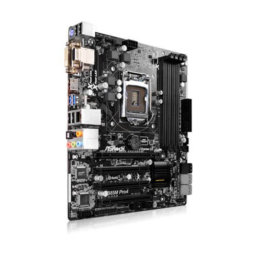 Placa Asrock B85m Pro4 Intel1150 4ddr3 Hdmi Pcx3.0 Sata3 | Quonty.com | 90-MXGQ20-A0UAYZ