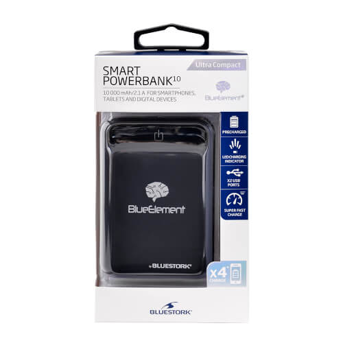 Powerbank/Bateria Externa Bluestork 10000mah Negro | Quonty.com | BK-100-U2-BE