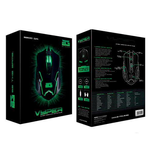 Raton B-Move Vyper Gaming Optico 1200-3200dpi Usb Led | Quonty.com | BM-MOD06