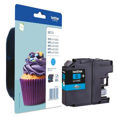 Tinta Brother Lc123c Cyan Mfcj4510dw | Quonty.com | LC123C