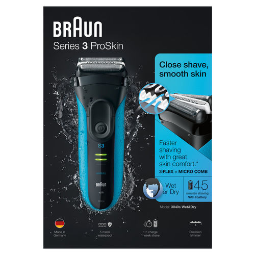 Afeitadora Braun Series 3 3040s Wet And Dry | Quonty.com | BRA3040S