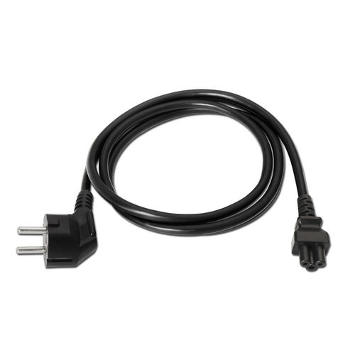 Cable Alimentacion Aisens Cable Trebol Cee7 Acodado/M - C5/H 1.5m Negro | Quonty.com | A132-0172