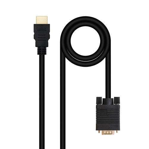 Cable Conversor Nano Cable Hdmi/M - Vga/M 1.8m Negro | Quonty.com | 10.15.4348