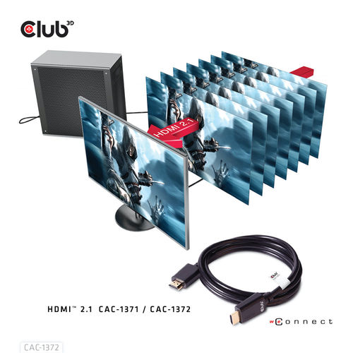 Cable Hdmi Club 3d Ultra Alta Velocidad Certificado 4k 120hz 8k 60hz 48gbps 2m | Quonty.com | CAC-1372
