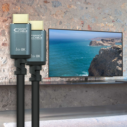 Cable Hdmi Nano Cable Hdmi A/M - Hdmi A/M V2.1 3,0m Iris 8k Negro | Quonty.com | 10.15.8003