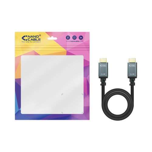 Cable Hdmi Nano Cable Hdmi A/M - Hdmi A/M V2.1 3,0m Iris 8k Negro | Quonty.com | 10.15.8003