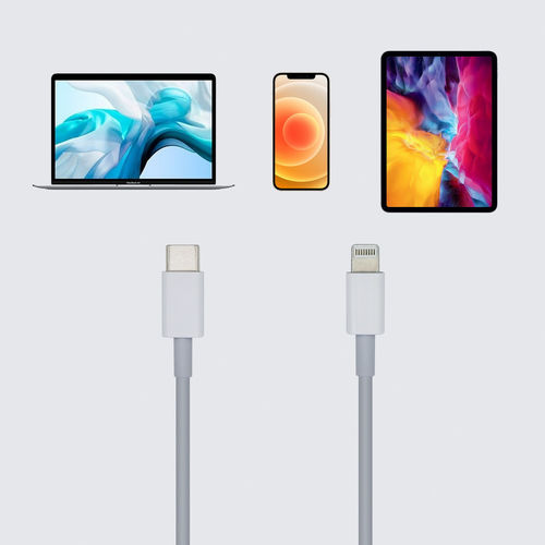 Cable Usb Aisens Usb-C Lightning - Usb-C/M 1.0m Blanco | Quonty.com | A102-0442