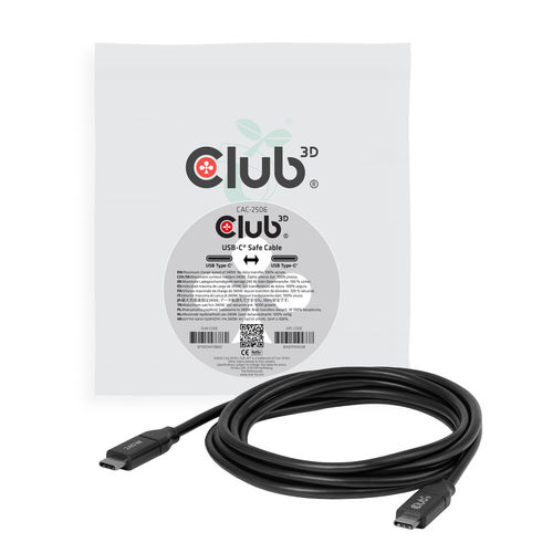 Cable Usb Club 3d Usb-C Carga Segura 240w 2m | Quonty.com | CAC-2506
