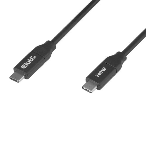 Cable Usb Club 3d Usb-C Carga Segura 240w 2m | Quonty.com | CAC-2506