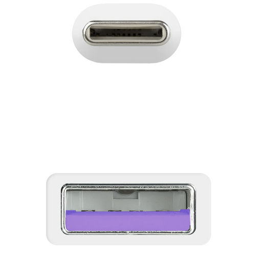 Cable Usb Nano Cable Usb2.0 Usb-C/M - A/M 1.5m Blanco | Quonty.com | 10.01.2101-L150-W