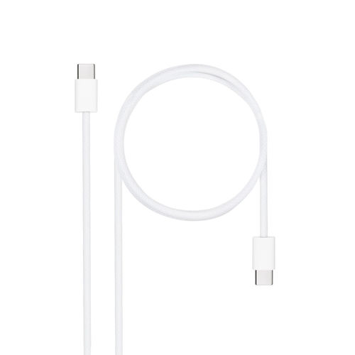 Cable Usb Nano Cable Usb2.0 Usb-C/M - Usb-C/M 3a 1.0 Blanco | Quonty.com | 10.01.6001-CO