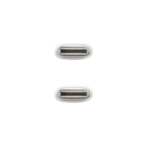 Cable Usb Nano Cable Usb2.0 Usb-C/M - Usb-C/M 3a 1.0 Blanco | Quonty.com | 10.01.6001-CO