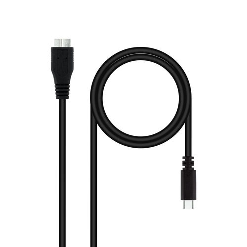 Cable Usb Nano Cable Usb3.0 Usb-C/M-Micro B/M 1.0m Negro | Quonty.com | 10.01.1201-BK