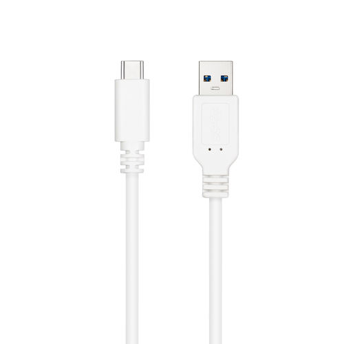 Cable Usb Nano Cable Usb3.1 Usb-C/M - A/M Gen2 3a 2.0m Blanco | Quonty.com | 10.01.4002-W