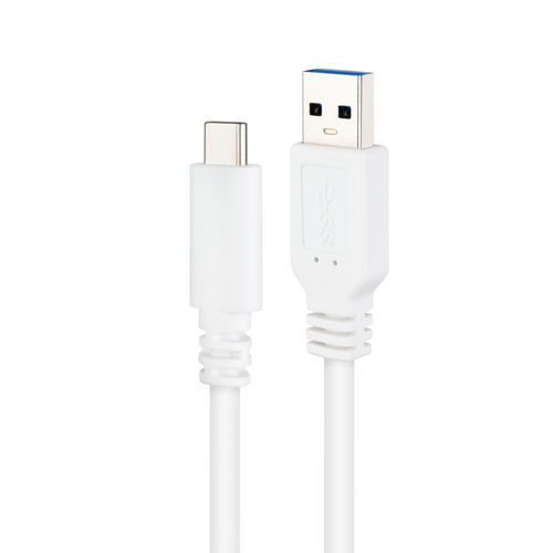 Cable Usb Nano Cable Usb3.1 Usb-C/M - A/M Gen2 3a 2.0m Blanco | Quonty.com | 10.01.4002-W