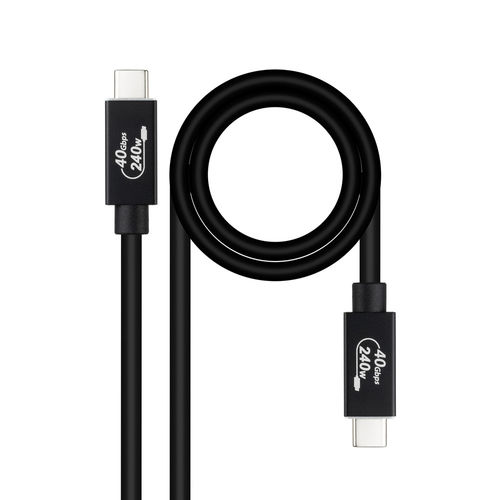 Cable Usb Nano Cable Usb3.2 Usb-C M/M Gen3x2 1.8m Negro | Quonty.com | 10.01.5002